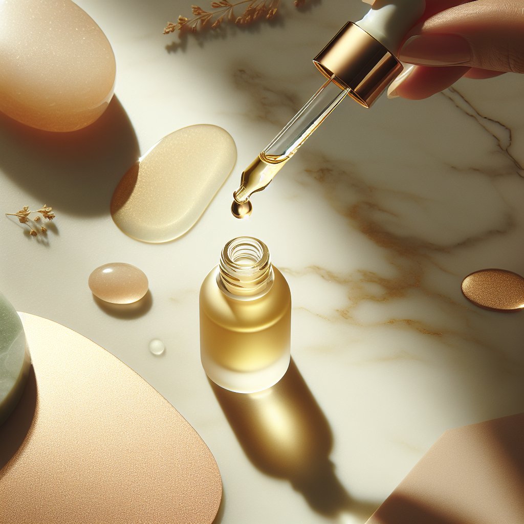 Peptide serum drop from dropper