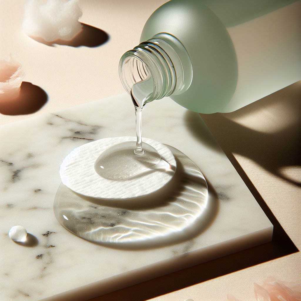 Hydrating toner on cotton pad