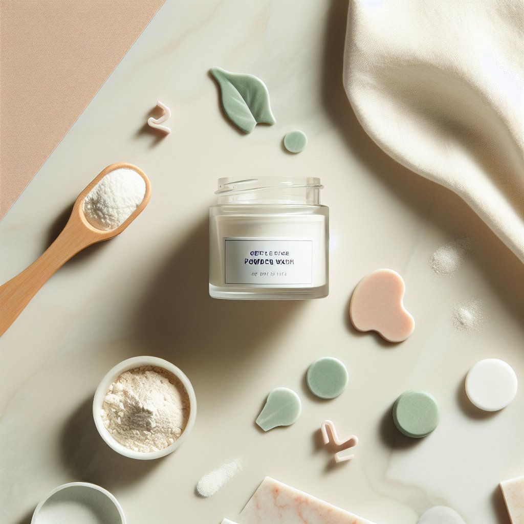 Enzyme powder wash in jar