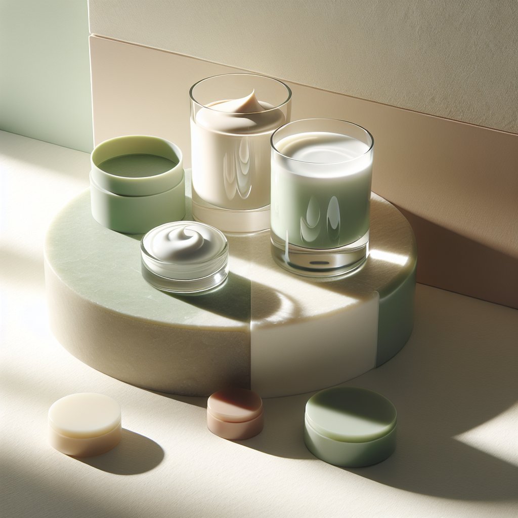 Contrasting gel and cream textures